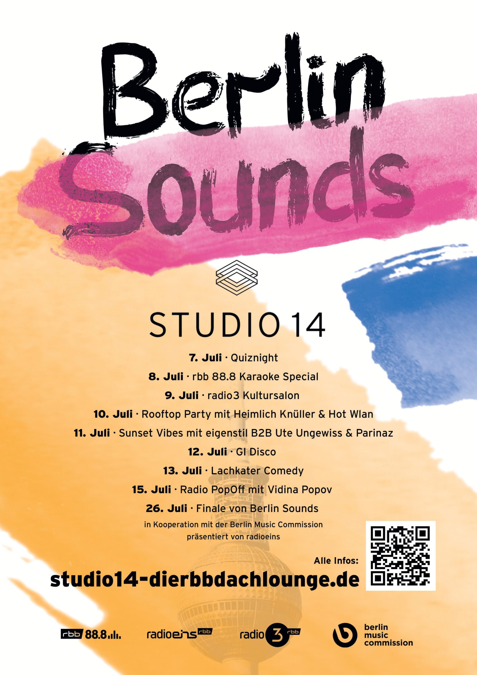 Berlin Sounds präsentiert GI Disco Rooftop Party im Studio 14